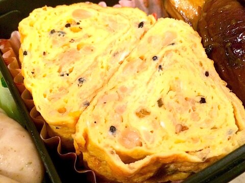 自家製なめたけ入り＊食物繊維たっぷり卵焼き